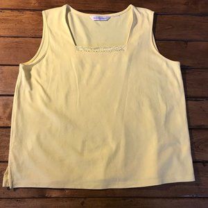 Draper's & Damon's yellow sleeveless tee
